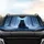 Majestic Dark Grey Cat Snow Forest Moonlight - Road Trip Accessory for Cat Lovers Car Sunshade - 4