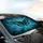 Deaths-head Hawkmoth Skull Blue Smoke Moths - Dark Fantasy Car Interior Upgrade Car Sunshade - 6