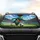 Teal Triceratops Dinosaur Soccer Ball Kicker Urban Graffiti - Car Interior Upgrade Car Sunshade - 4