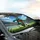 Teal Triceratops Dinosaur Soccer Ball Kicker Urban Graffiti - Car Interior Upgrade Car Sunshade - 6