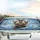 Reindeer Driver Sunglasses Satchel Snowy Pines Winter Wonderland - Wildlife Lover Gift Car Sunshade - 5