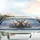 Stag Deer American Flag Steering Wheel Snowflakes Winter Mountain - Wildlife Lover Gift Car Sunshade - 5