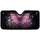 Pink Butterfly Iridescent Wings Purple Roses White Daisy Dark Background - Nature Lover Gift Car Sunshade - 3