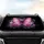 Pink Butterfly Iridescent Wings Purple Roses White Daisy Dark Background - Nature Lover Gift Car Sunshade - 4