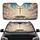 Golden Crucifix Jesus Doves Bible Clouds - Faithful Living Spiritual Gift Car Sunshade - 1