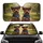Yorkshire Terriers Flat Cap Plaid Bandana Golden Hour Park Landscape - Dog Lover Gift Car Sunshade - 1