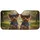 Yorkshire Terriers Flat Cap Plaid Bandana Golden Hour Park Landscape - Dog Lover Gift Car Sunshade - 3