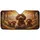 Four Fluffy Poodle Dogs Autumn Forest Sunset Scenic - Adventure Pet Lover Gift Car Sunshade - 3