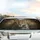 Golden Tan Leopard Fur Rosettes Black Spots - Wildlife Lover Gift Car Sunshade - 5