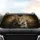 Golden Tan Leopard Fur Rosettes Black Spots - Wildlife Lover Gift Car Sunshade - 4