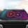 Pop Art Gerber Daisy Floral Graphic Novel - Dark Gritty Magenta Purple Car Decor Gift Car Sunshade - 4