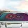 Pop Art Gerber Daisy Floral Graphic Novel - Dark Gritty Magenta Purple Car Decor Gift Car Sunshade - 5