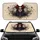 Dia de los Muertos Sugar Skull Woman Crimson Roses Gothic Tendrils - Car Decor Gift Car Sunshade - 1