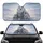 Snowy Owl Family Golden Eyes Arctic Landscape Hills Trees - Owl Lover Nature Gift Car Sunshade - 1