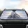 Snowy Owl Family Golden Eyes Arctic Landscape Hills Trees - Owl Lover Nature Gift Car Sunshade - 4