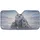 Snowy Owl Family Golden Eyes Arctic Landscape Hills Trees - Owl Lover Nature Gift Car Sunshade - 3
