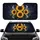 Sunflowers Monarch Butterflies Moonlit Night Sky - Nature Lover Gift Car Sunshade - 1