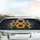 Sunflowers Monarch Butterflies Moonlit Night Sky - Nature Lover Gift Car Sunshade - 5