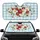 Ladybugs Blooming Daisies Leaves Tendrils Gingham Check Field - Wildlife Lover Gift Car Sunshade - 1