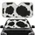 Black Patches Holstein Cow Print Realistic Fur - Farmhouse Car Decor Cow Lover Gift Car Sunshade - 1