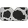 Black Patches Holstein Cow Print Realistic Fur - Farmhouse Car Decor Cow Lover Gift Car Sunshade - 3