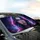 Mystical Woman Glowing Eyes Glitter Cheeks Cosmic Nebula - Fantasy Lover Gift Car Sunshade - 5