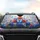 Blue Morpho Butterflies Coral Poppies Botanical Garden - Nature Lover Car Decor Car Sunshade - 4