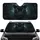 Majestic Black Panther Emerald Eyes Nocturnal Jungle - Wildlife Lover Gift Car Sunshade - 1