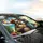 Joyful Sloths Floral Hat Hawaiian Shirt Tropical Beach Scene - Wildlife Lover Gift Car Sunshade - 6