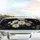 White Daisy Flowers Black Background - Nature Lover Everyday Style Car Sunshade - 5