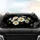 White Daisy Flowers Black Background - Nature Lover Everyday Style Car Sunshade - 4