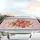 Pastel Pink Ripe Strawberries Fresh Green Leaves White Daisies - Fruit Lover Car Decor Gift Car Sunshade - 5