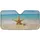 Five-Armed Starfish Sand Tropical Beach Ocean Waves Seafoam Horizon - Coastal Gift Car Sunshade - 3