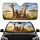 Funny Giraffe Horse Safari Animals Joyride - Safari Lover Gift Car Sunshade - 1