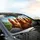 Five Humorous Chickens with Glasses Road Trip Adventure - Car Accessory Gift Car Sunshade - 6