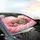 Sleeping Baby Jaguar Cub Pink Roses Drapes - Wildlife Lover Vehicle Decor Gift Car Sunshade - 6