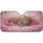 Sleeping Baby Jaguar Cub Pink Roses Drapes - Wildlife Lover Vehicle Decor Gift Car Sunshade - 3