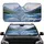 Majestic Alpine Mountains Glacial Lake Ice Reflections - Nature Lover Travel Gift Car Sunshade - 1