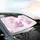 Baby Dinosaurs Stegosaurus Pterodactyl Brontosaurus Palm Trees - Prehistoric Fan Gift Car Sunshade - 6