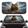 Realistic Tabby Ginger Tuxedo Cats Walking Wooded Trail - Wildlife Lover Gift Car Sunshade - 1
