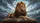 Majestic Regal Lion Reclining Golden Cushion Sky Clouds - Wildlife Lover Car Decor Gift Car Sunshade - 7