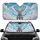 Majestic White Goose Painter Easel Paint Brush Rainbow Sky Clouds - Creative Art Lover Gift Car Sunshade - 1