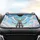 Majestic White Goose Painter Easel Paint Brush Rainbow Sky Clouds - Creative Art Lover Gift Car Sunshade - 4
