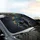 Roaring Black Jaguar Electric Blue Spots Molten Gold Splashes - Big Cat Lover Gift Car Sunshade - 6
