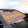 Rainbow Plaid Intersecting Stripes Glitter Metallic Opalescent Stars Shapes Car Sunshade - 6