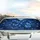 Organic Shapes Navy Blue Black Electric Camouflage Travel Essentials Traveler Gift Car Sunshade - 5