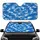Royal Blue White Flowing Waves Liquid Marble Topographic Map Car Interior Upgrade Car Sunshade - 1