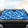 Royal Blue White Flowing Waves Liquid Marble Topographic Map Car Interior Upgrade Car Sunshade - 4
