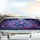 Glowing Blue Lavender Roses Wisteria Butterflies Cosmic Nebula - Car Interior Upgrade Car Sunshade - 5