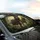 Fierce Roaring Tyrannosaurus Rex Dinosaurs Tropical Jungle Ruin - Prehistoric Fan Gift Car Sunshade - 6